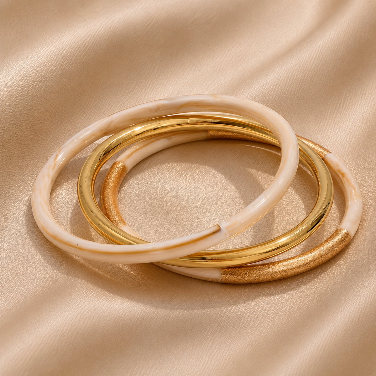 Bracelets jonc résine Jade