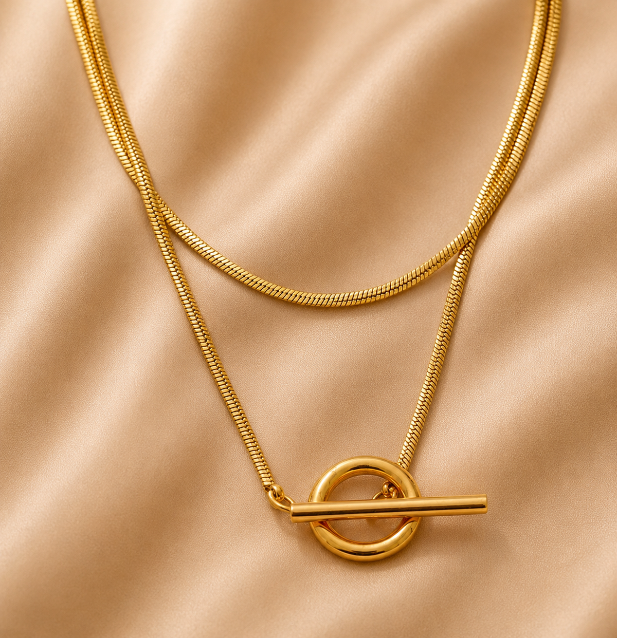 Collier chaîne serpent long Mila