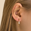 Paire de boucles d'oreilles chaine perle d'eau douce Nala