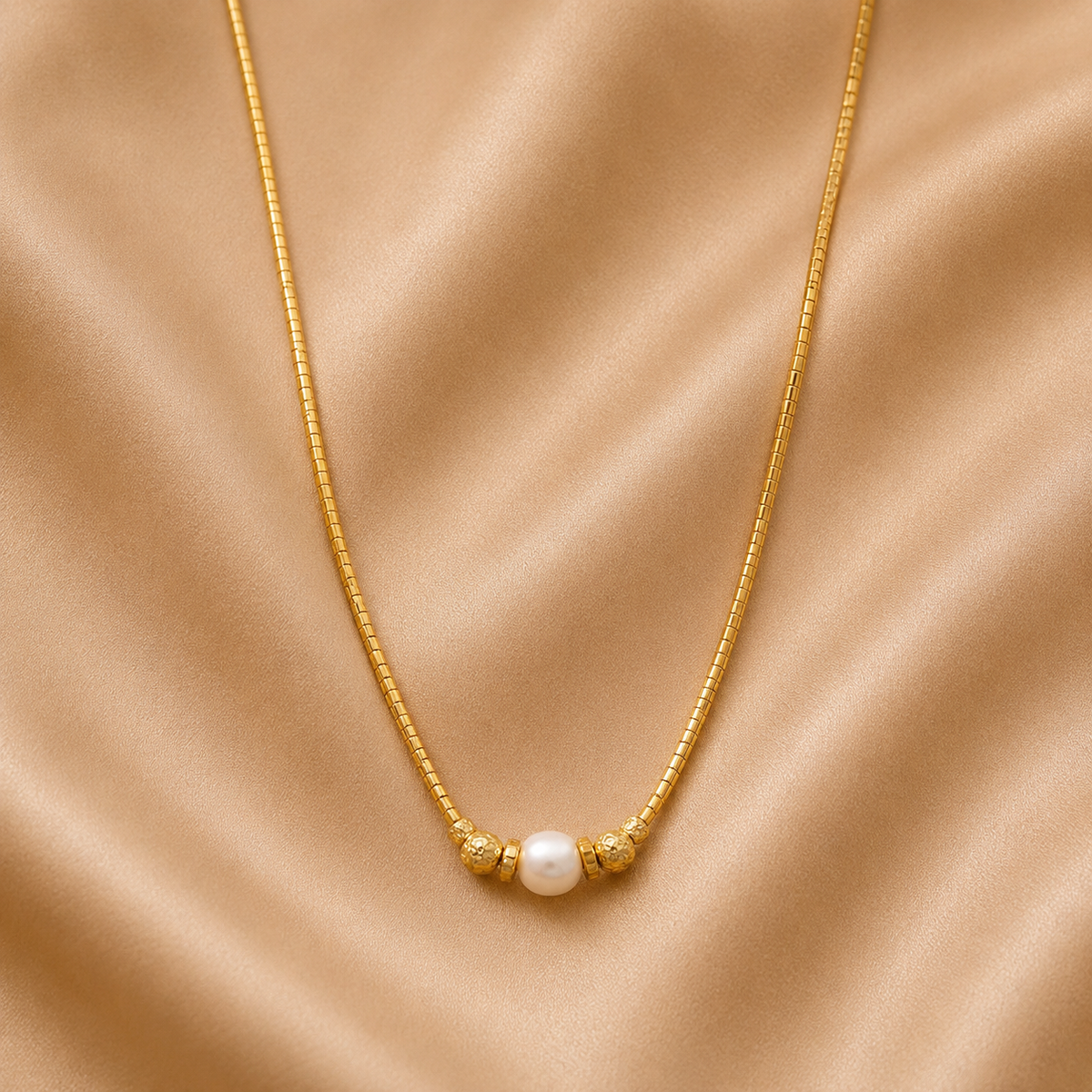 Collier miyuki perle blanche Yuna