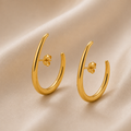 Paire de boucles d'oreilles créoles hautes Lili