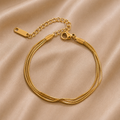 Bracelet triple chaîne serpent Soha