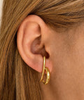 Paire de boucles d'oreilles créoles arc lobe Ana